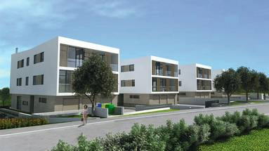 Rovinj, trzypokojowe mieszkanie dwupoziomowe „B” na parterze, nowy budynek NKP 124 m2, garaż, ...