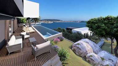 Trogir okolica - Moderna vila \'B\' s bazenom i panoramskim pogledom 