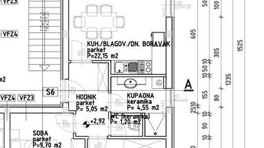 Zadar, dvojizbový byt v novostavbe, druhý rad od mora 68,28 m2