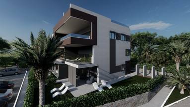 Zadar, Zaton, NOVOSTAVBA, luxusný 2 izbový byt so záhradou, NKP 76,41 m2
