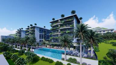 Makarska, dvojizbový byt na prízemí so záhradou NKP 75, 77 m2